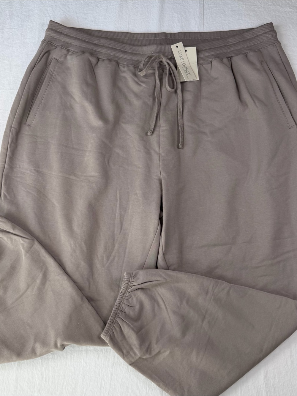 Barefoot Dreams Luxe Lounge Joggers Petite 1X Heather Taupe NWT